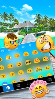 Beach Vacation Keyboard Backgr android App screenshot 2